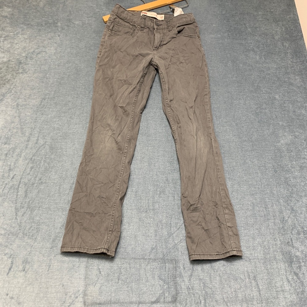 Levi's 511 Slim Fit Jeans Womens 12 Gray Denim Straight Leg Medium Wash Zip Fly
